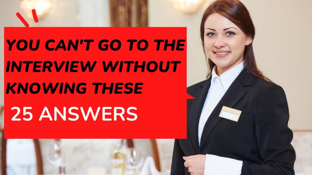 Interview Questions for Waiters and waitress